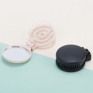 Foldable Hair Brush with Mirror