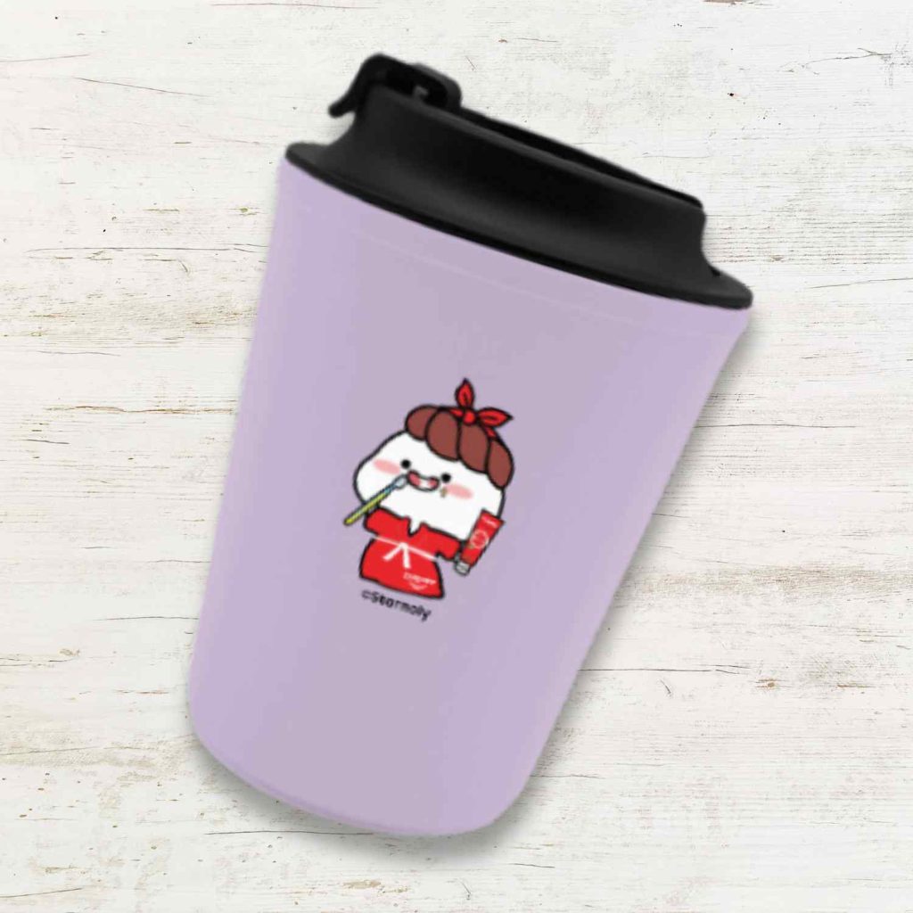 Purple with black cover Quby x Colgate coffee mug