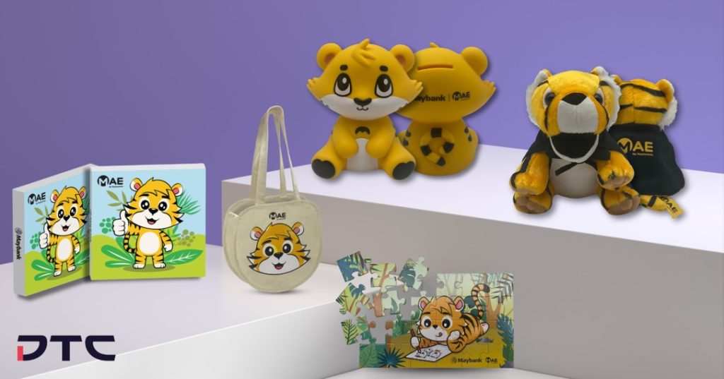 Maybank Tiger mascot branded merchandise promotional gifts