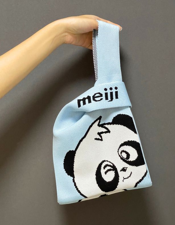 Meiji Panda Knitted Carrier Bag