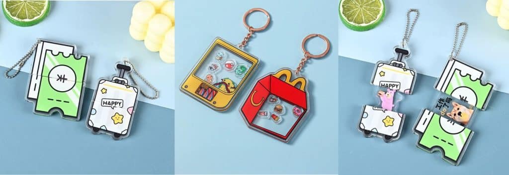 interactive acrylic keychains door gifts