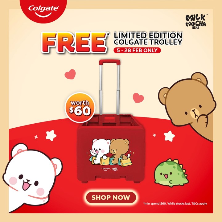 colgate milk mocha bear trolley promo - Feb2025 Lazada