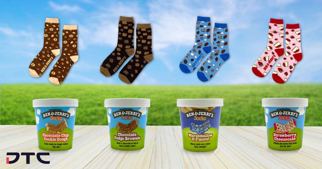 Ben & Jerry's Unique Customised Socks gift with purchase