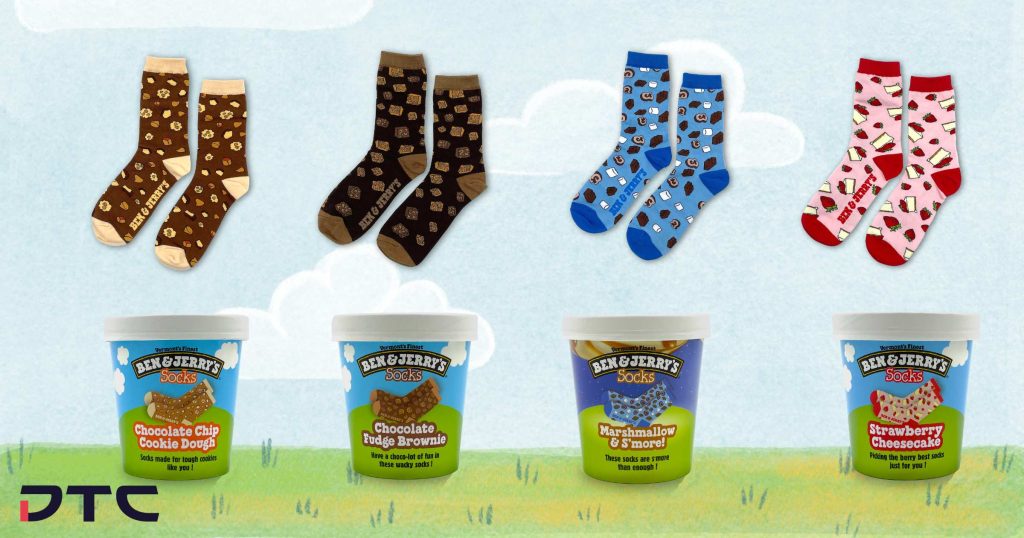 Ben & Jerry's Unique Customised Socks Giveaway Gift with Purchase