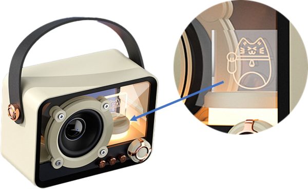 Camera Design Speaker with Led Display Light