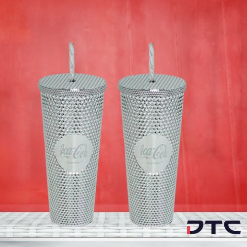 Coca Cola Tumbler for Vietnam market - against red wall