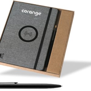 RPET Wireless Charging Notebook Gift Set