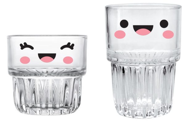 Double Section Glass Cup