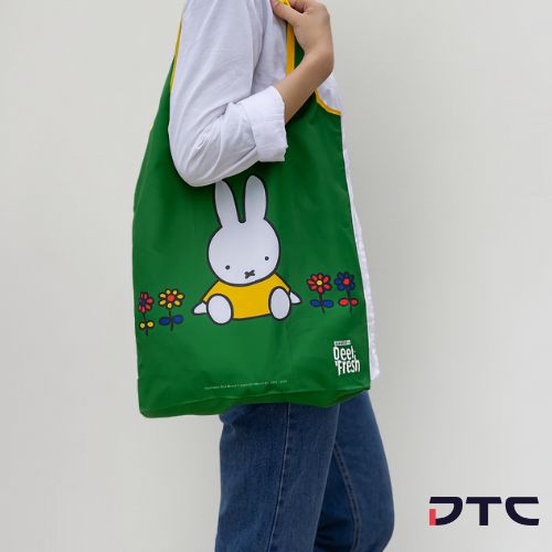 Marigold Peel Fresh Miffy Foldable Bag - green