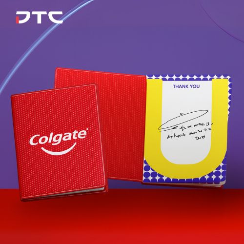 Colgate x IU merchandise; Gratitude Journal with IU's personal message