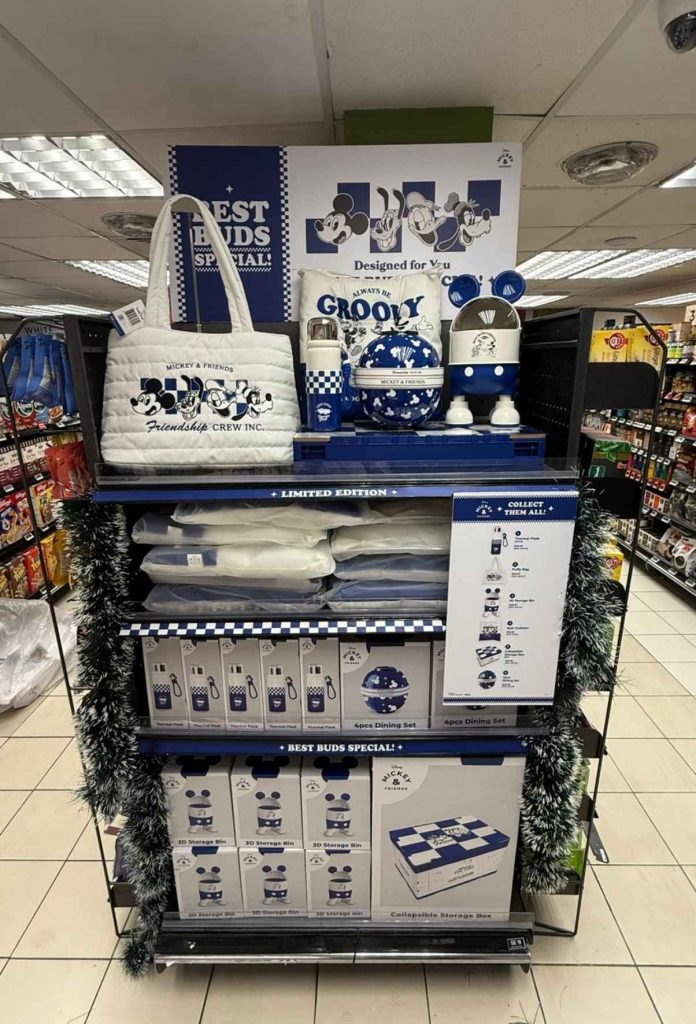 Disney Mickey Merchandise display at Cold Storage outlet
