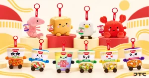 Nissin Cup Noodles collectible plush keychains produced by DTC World