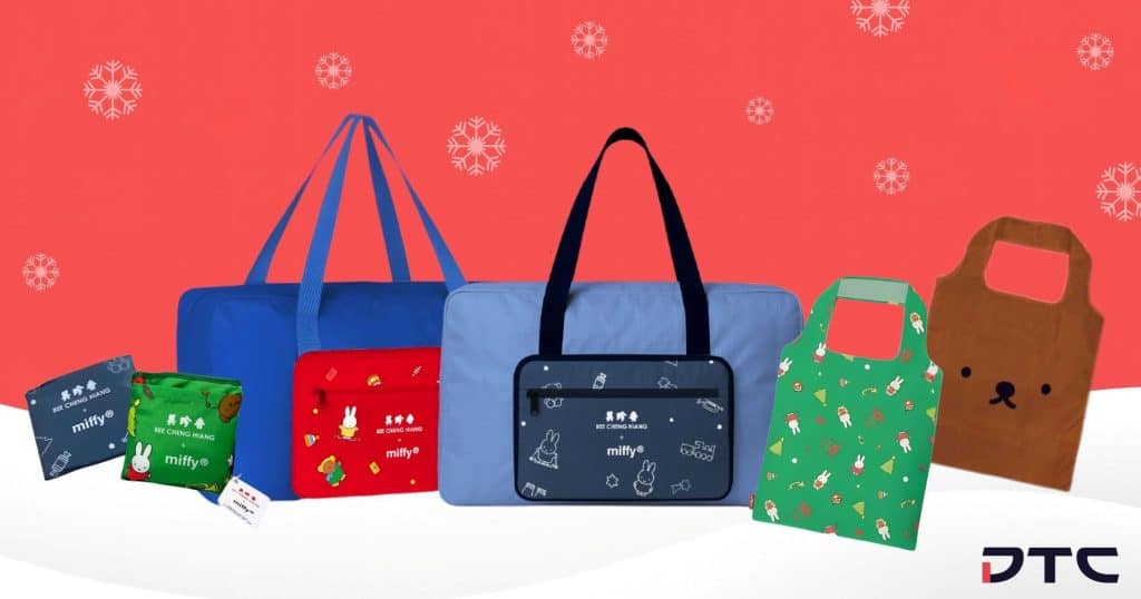 Miffy Christmas gift with purchase foldable bags by DTC World for Bee Cheng Hiang