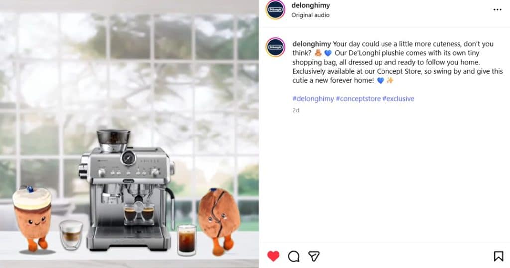 De'Longhi Plush Foldable Bag campaign at Concept Store