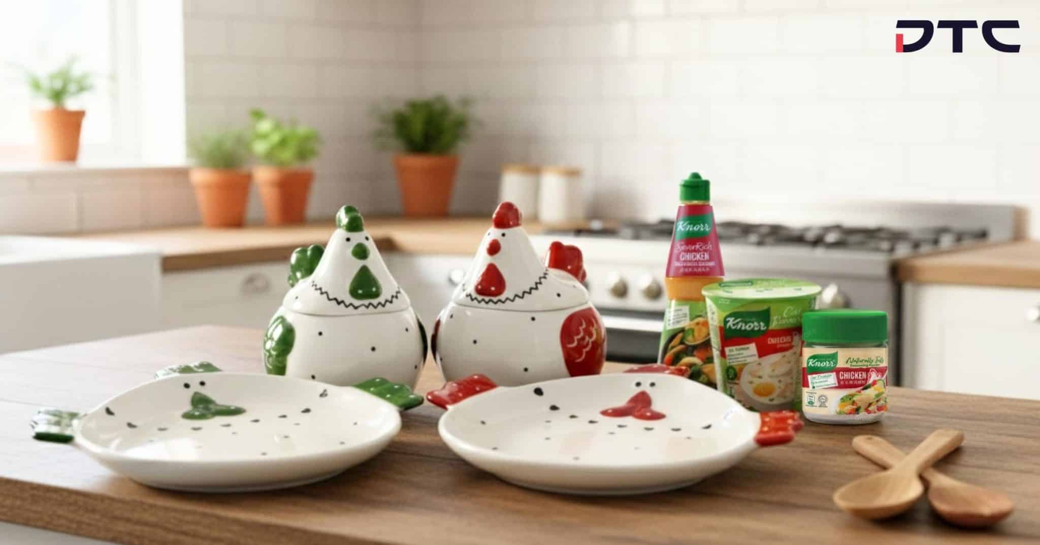 Knorr Chicken Plate gift with purchase and Chicken Seasoning Jar GWP produced by DTC World