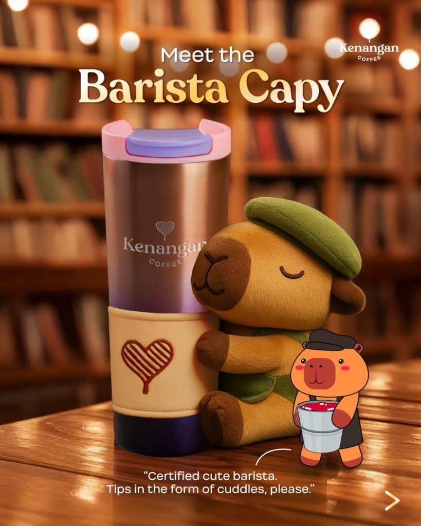 Kenangan Coffee Capybara Cup Sleeves - Barista Capy