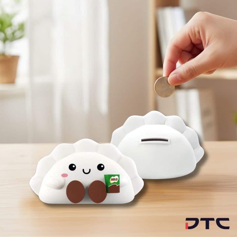 Festive dumpling-themed Milo coin bank created for CNY 2026 promotion
