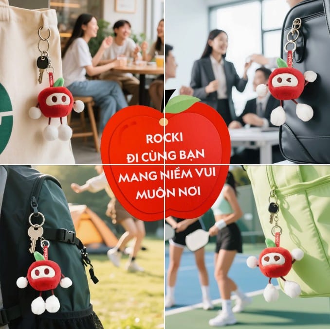 Retail promotion visuals from Rockit Apple Vietnam’s blind box campaign.