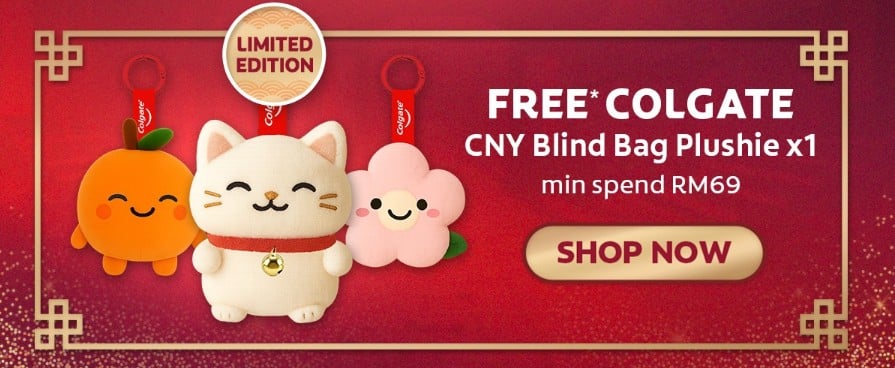 Colgate Chinese New Year plush blind bag collectible gift for Lazada Malaysia promotion