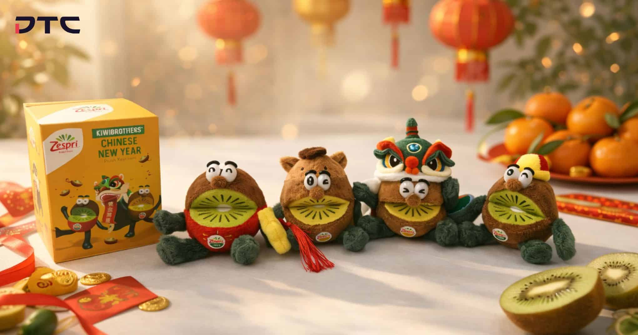 Zespri Lunar New Year blind box plush keychains gift with purchase campaign