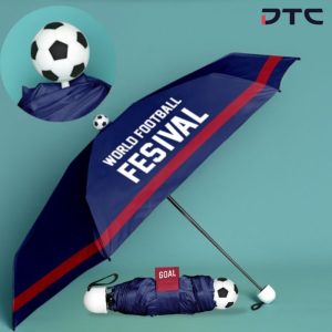 Custom 3 Fold Umbrella - soccer ball design