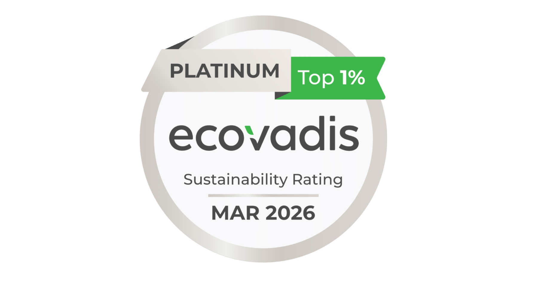 EcoVadis Platinum Medal 2026 - DTC World