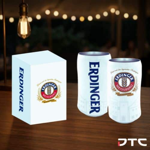 Erdinger aluminium festival cups promotional drinkware for Oktoberfest event