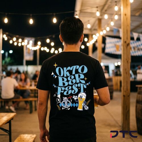 Erdinger Oktoberfest festival t-shirt promotional merchandise worn at event