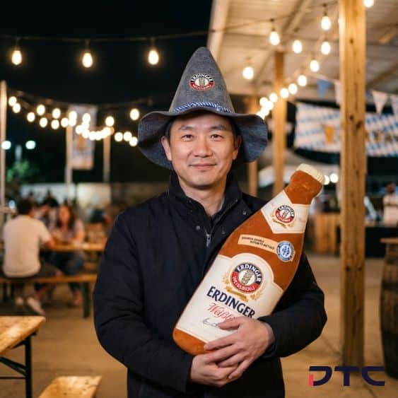 Erdinger Oktoberfest pointy hat and plush toy festival merchandise