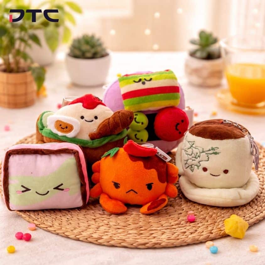 FSMOne five custom plush investor characters event merchandise collection Singapore