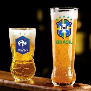 Football Shaped Glass Mug