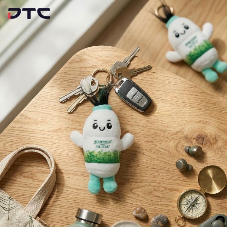 Siliqa Squad custom plush character representing healthy hair benefit from Spritzer campaign