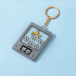 custom shaker acrylic keychain_soccer elements