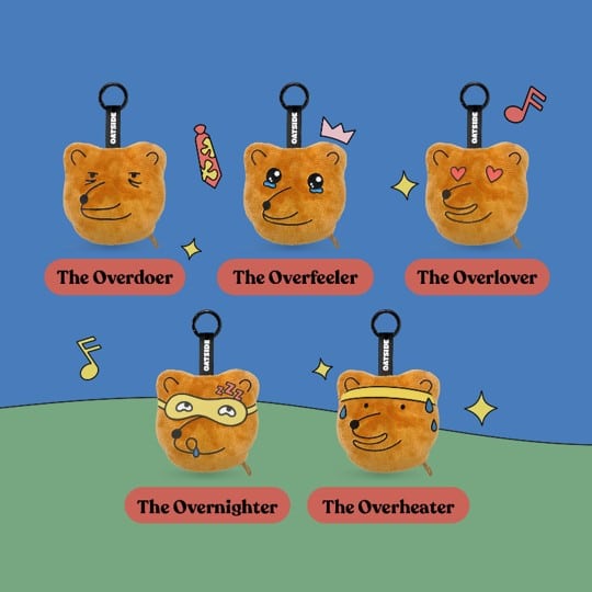 Custom OATSIDE Bear mini pouch designs created for a regional gift with purchase campaign