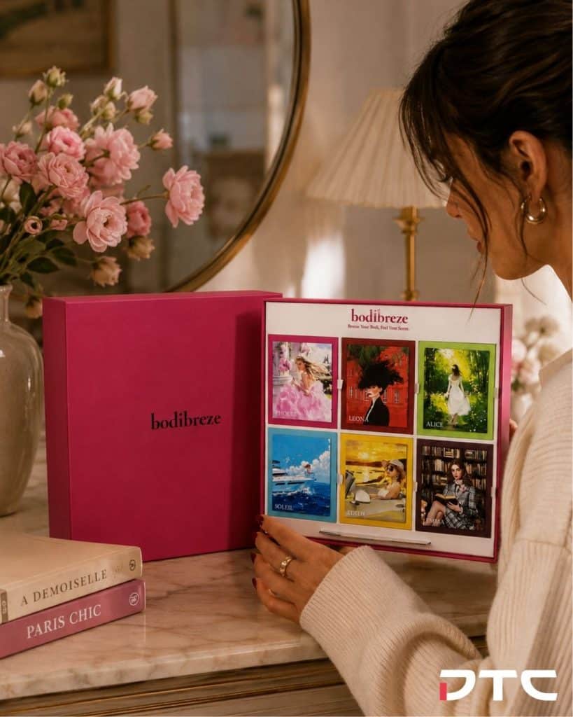 Bodibreze vintage storybook PR kit displayed for fragrance launch experience