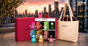 Bodibreze vintage storybook inspired PR kit for fragrance launch influencer gifting