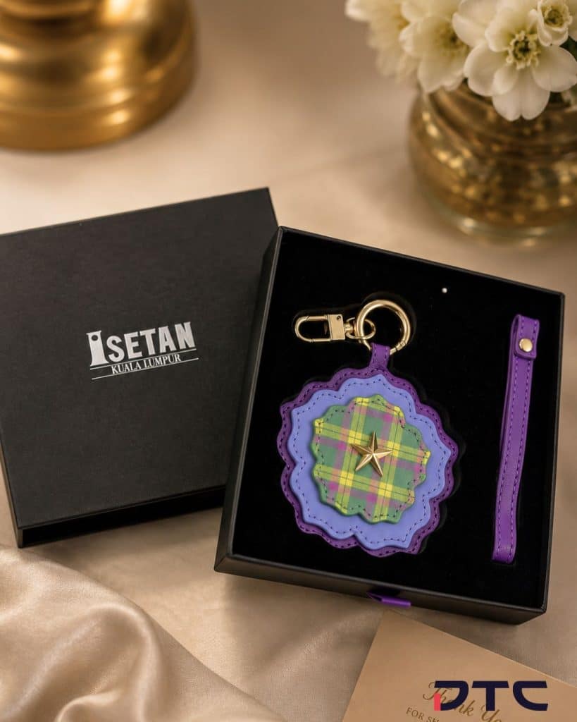 Limited-edition floral bag charms with premium gift box packaging for Isetan Kuala Lumpur