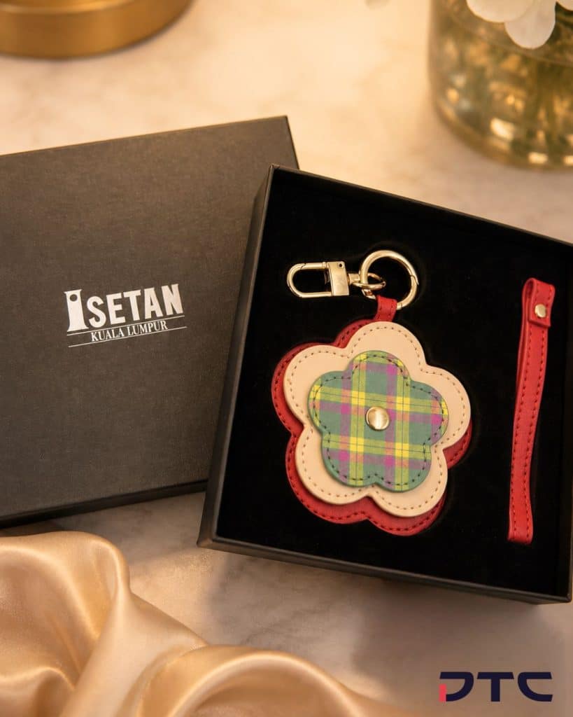 Limited-edition floral bag charms with premium gift box packaging for Isetan Kuala Lumpur