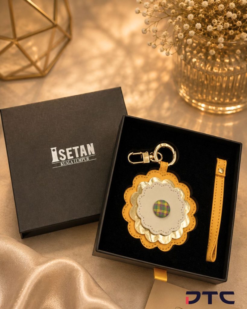 Limited-edition floral bag charms with premium gift box packaging for Isetan Kuala Lumpur