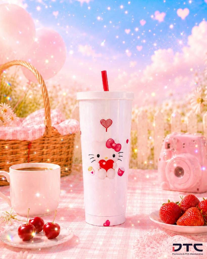 Kenangan Coffee x Hello Kitty Studded Straw Tumbler