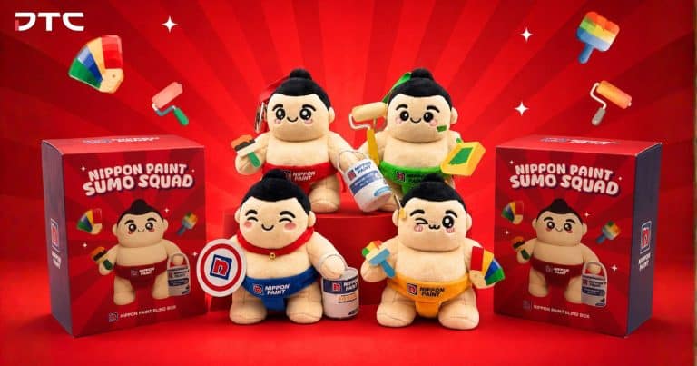 Nippon Paint Sumo Squad custom plush blind box collectible series for partner event gifting
