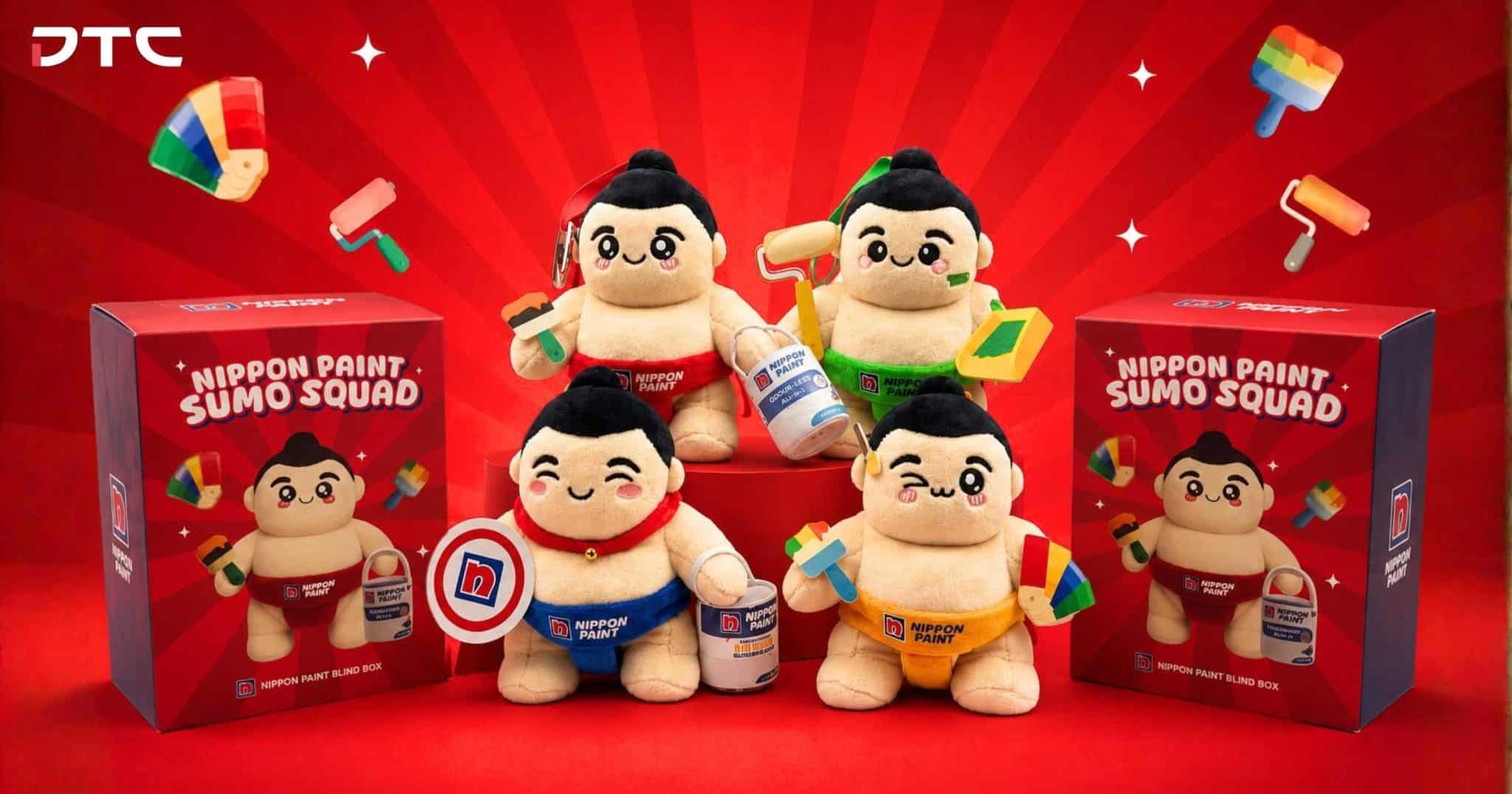 Nippon Paint Sumo Squad custom plush blind box collectible series for partner event gifting