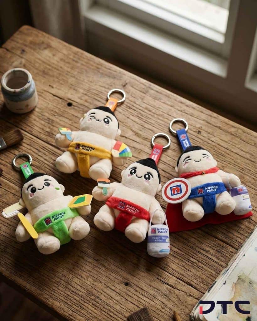 Nippon Paint Sumo Squad Plush Keychains