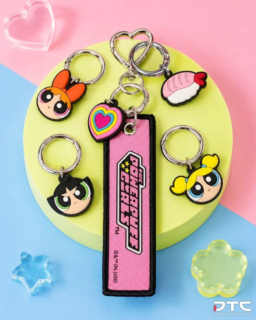 Sushi Express Powerpuff Girls charms and flight tag