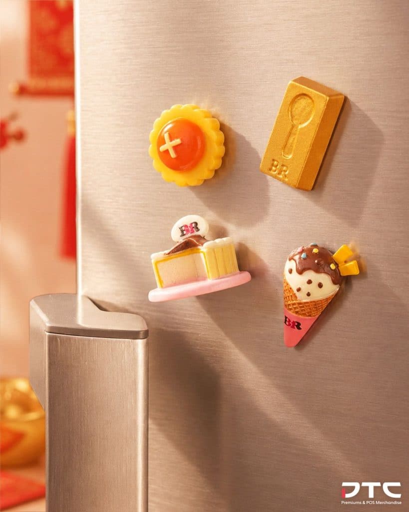 Collectible Chinese New Year magnet on a home refrigerator door