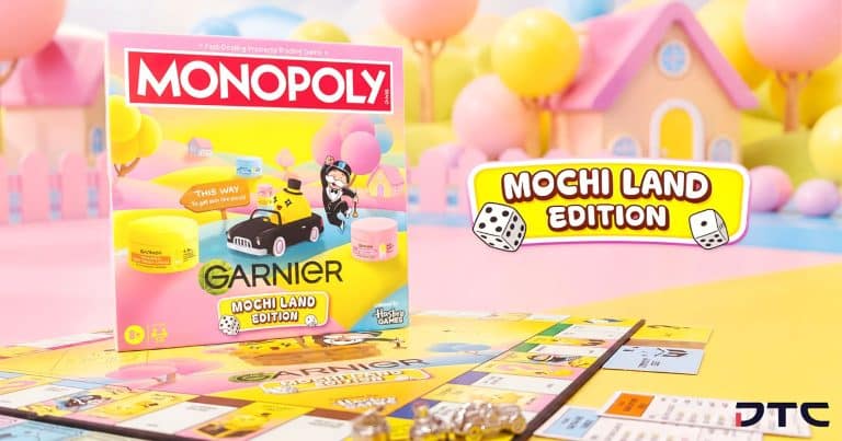 Garnier × Monopoly licensed board game produced by DTC World for a retail redemption campaign