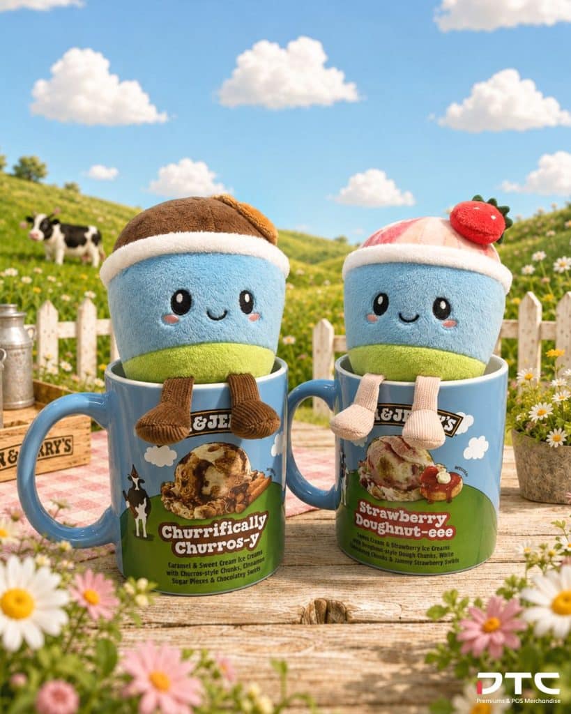 Collectible Ben & Jerry's merchandise designs inspired by ice cream flavours