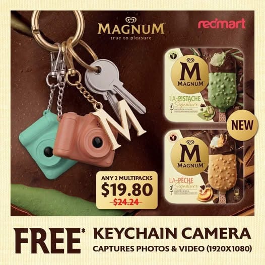 Magnum keychain camera as a gift-with-purchase premium