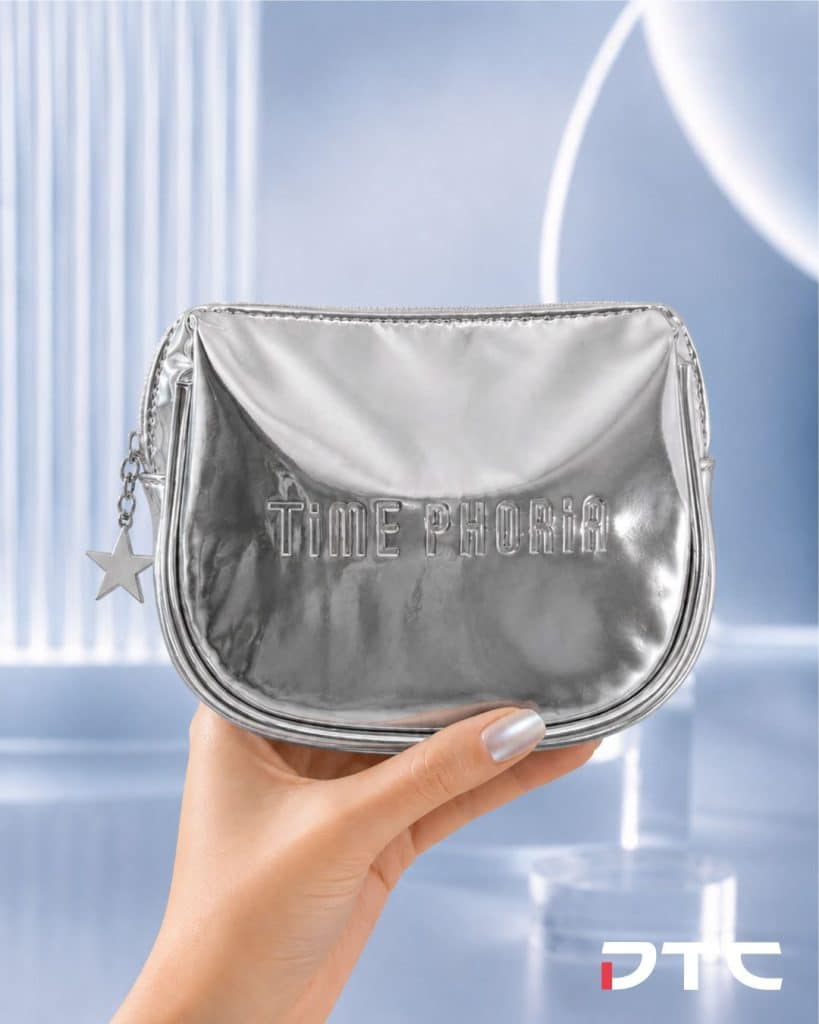 TimePhoria makeup pouch produced for Malaysia retail promotions