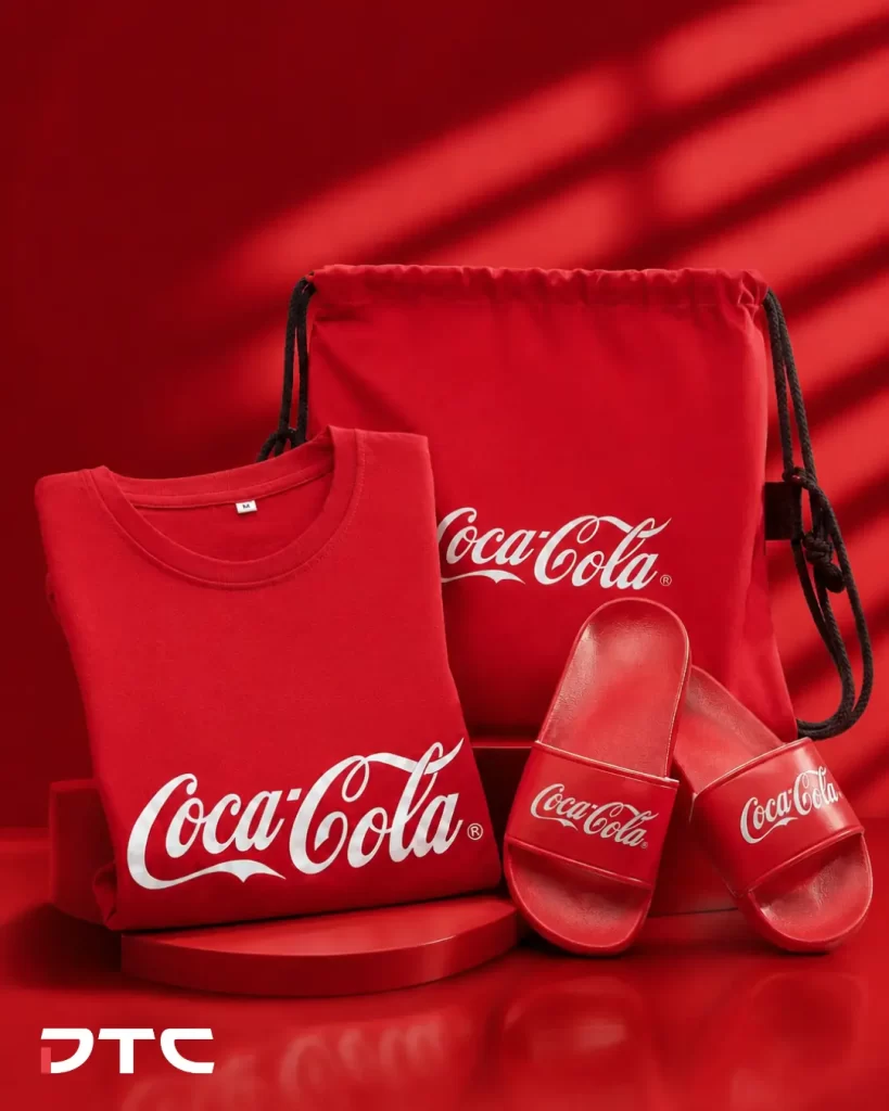 Coca-Cola branded apparel produced by DTC World